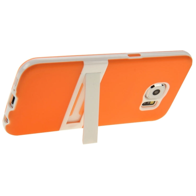 For Galaxy S6 / G920 Frosted Surface TPU Protective Case with Plastic Holder