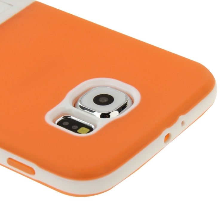 For Galaxy S6 / G920 Frosted Surface TPU Protective Case with Plastic Holder