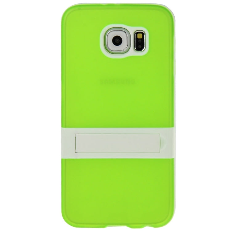 For Galaxy S6 / G920 Frosted Surface TPU Protective Case with Plastic Holder