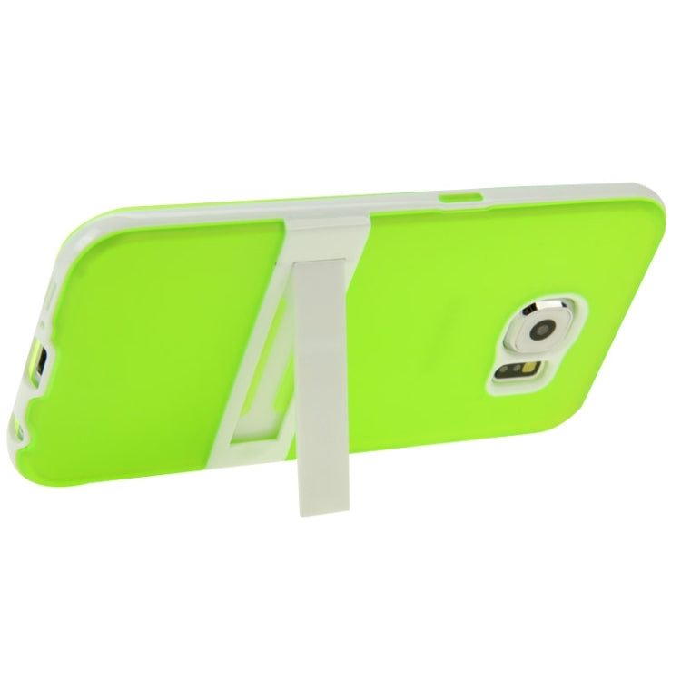 For Galaxy S6 / G920 Frosted Surface TPU Protective Case with Plastic Holder