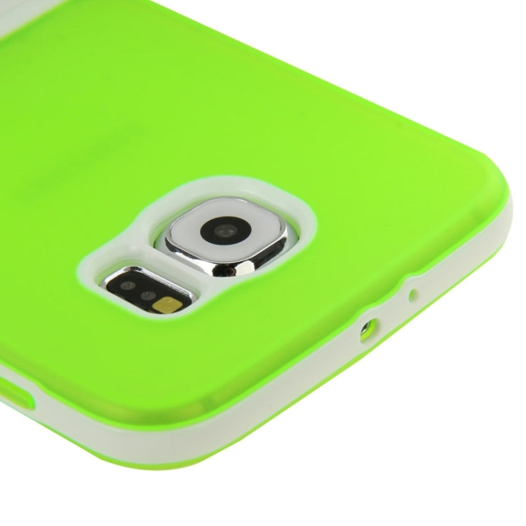 For Galaxy S6 / G920 Frosted Surface TPU Protective Case with Plastic Holder