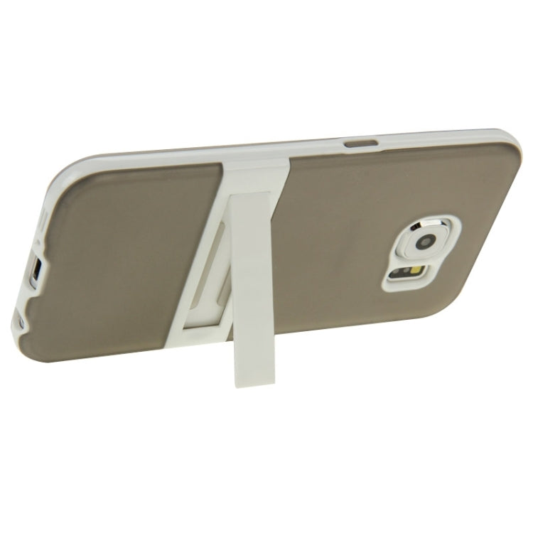 For Galaxy S6 / G920 Frosted Surface TPU Protective Case with Plastic Holder