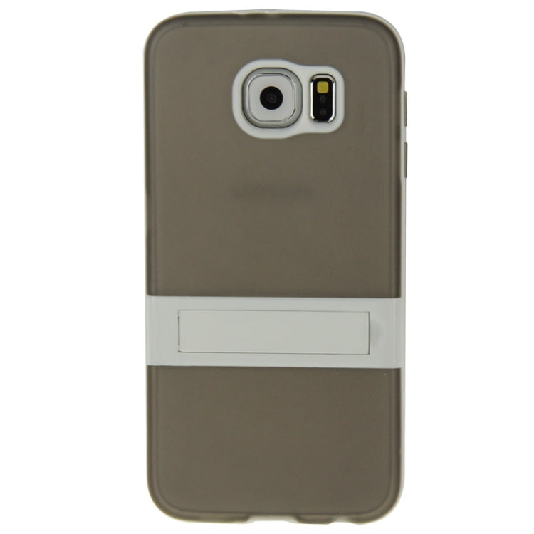 For Galaxy S6 / G920 Frosted Surface TPU Protective Case with Plastic Holder