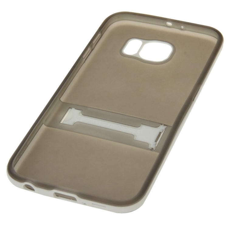 For Galaxy S6 / G920 Frosted Surface TPU Protective Case with Plastic Holder