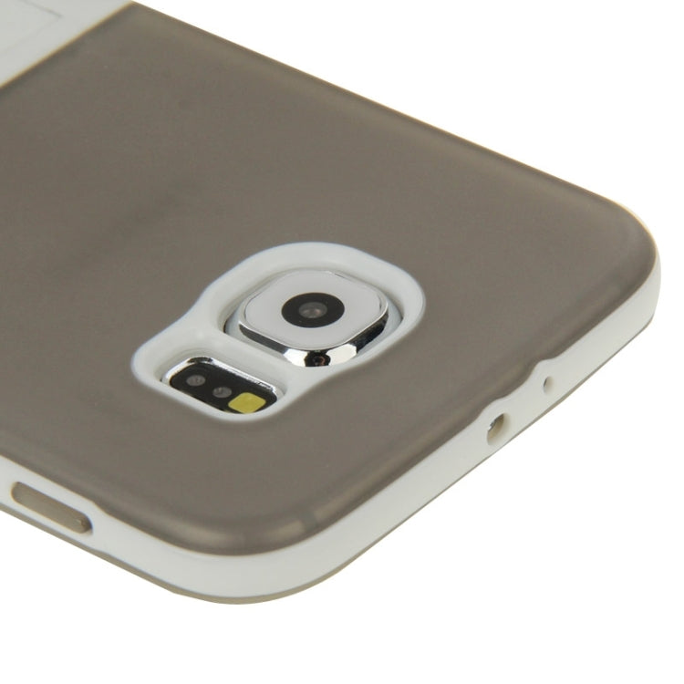 For Galaxy S6 / G920 Frosted Surface TPU Protective Case with Plastic Holder