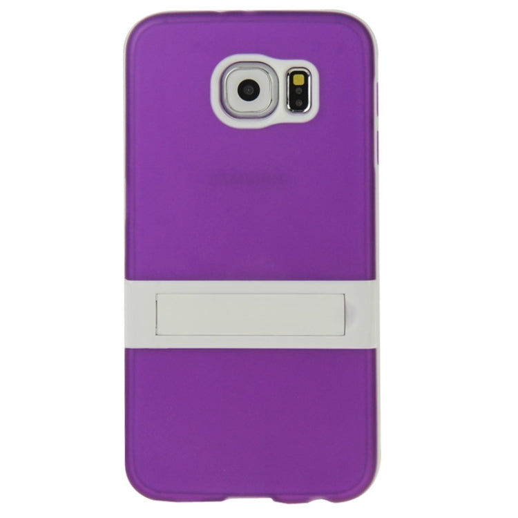 For Galaxy S6 / G920 Frosted Surface TPU Protective Case with Plastic Holder