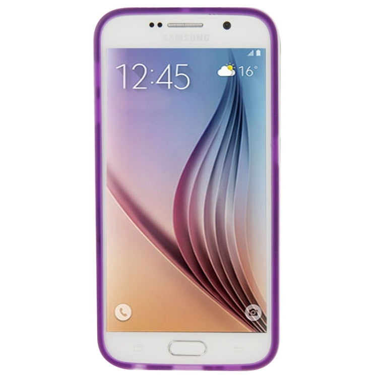 For Galaxy S6 / G920 Frosted Surface TPU Protective Case with Plastic Holder