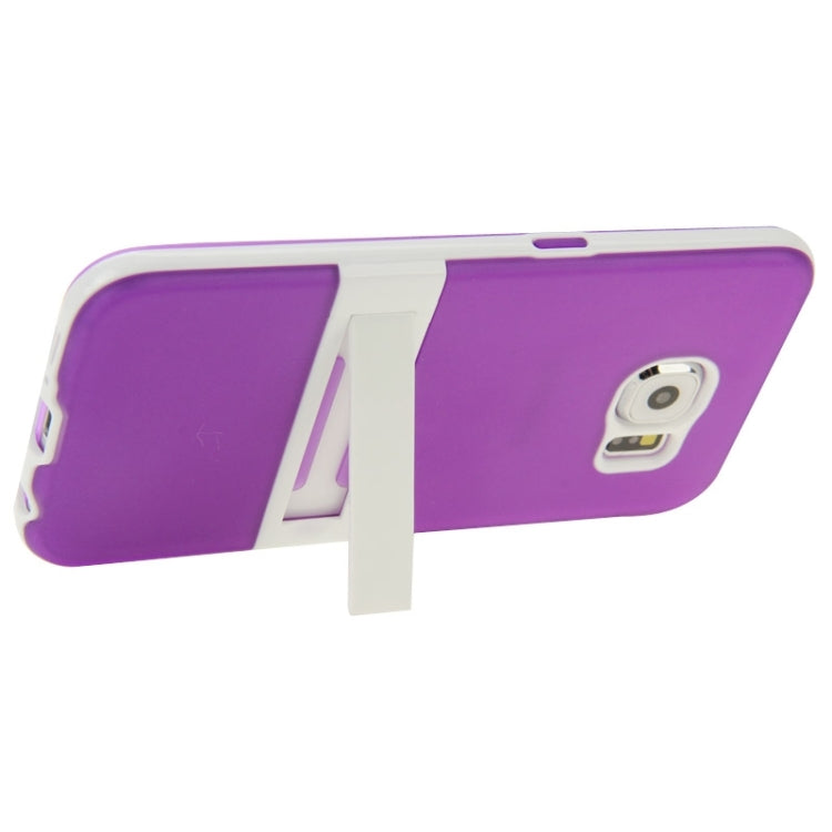 For Galaxy S6 / G920 Frosted Surface TPU Protective Case with Plastic Holder