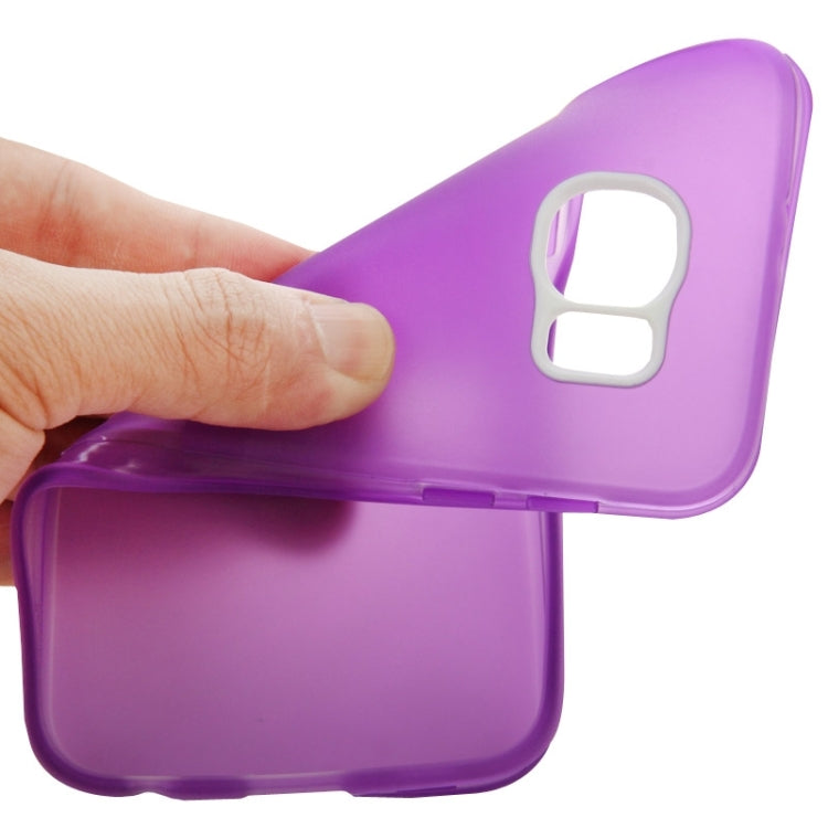 For Galaxy S6 / G920 Frosted Surface TPU Protective Case with Plastic Holder