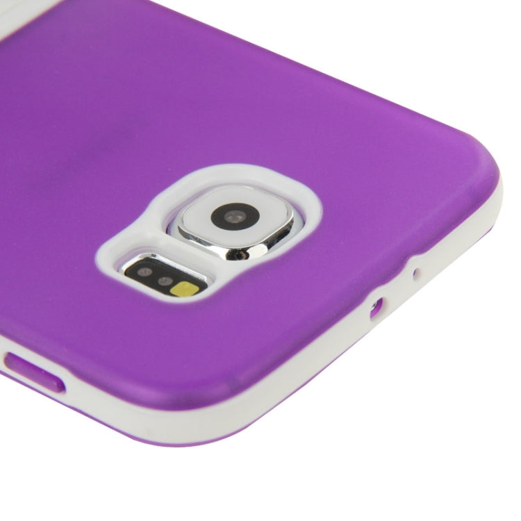 For Galaxy S6 / G920 Frosted Surface TPU Protective Case with Plastic Holder