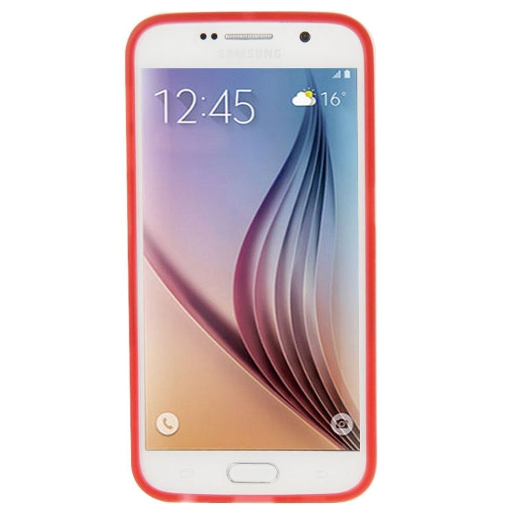 For Galaxy S6 / G920 Frosted Surface TPU Protective Case with Plastic Holder