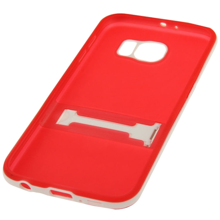 For Galaxy S6 / G920 Frosted Surface TPU Protective Case with Plastic Holder