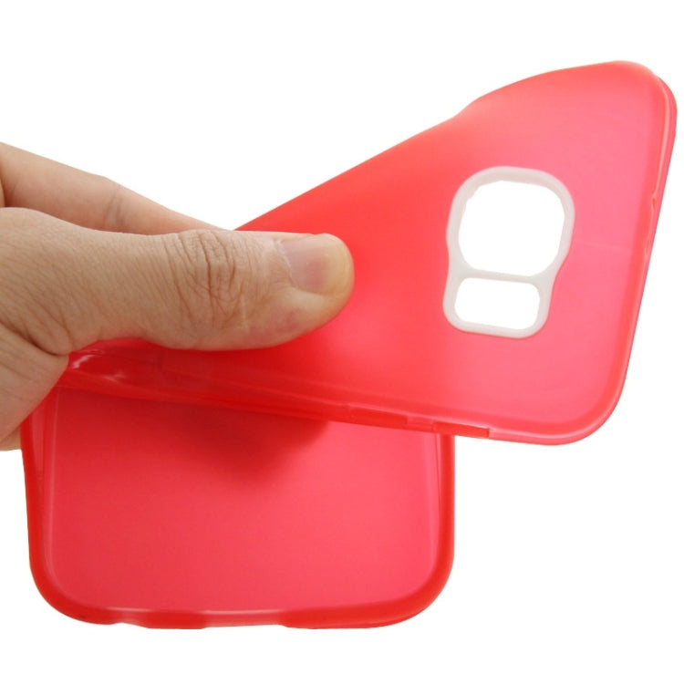 For Galaxy S6 / G920 Frosted Surface TPU Protective Case with Plastic Holder