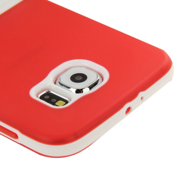For Galaxy S6 / G920 Frosted Surface TPU Protective Case with Plastic Holder