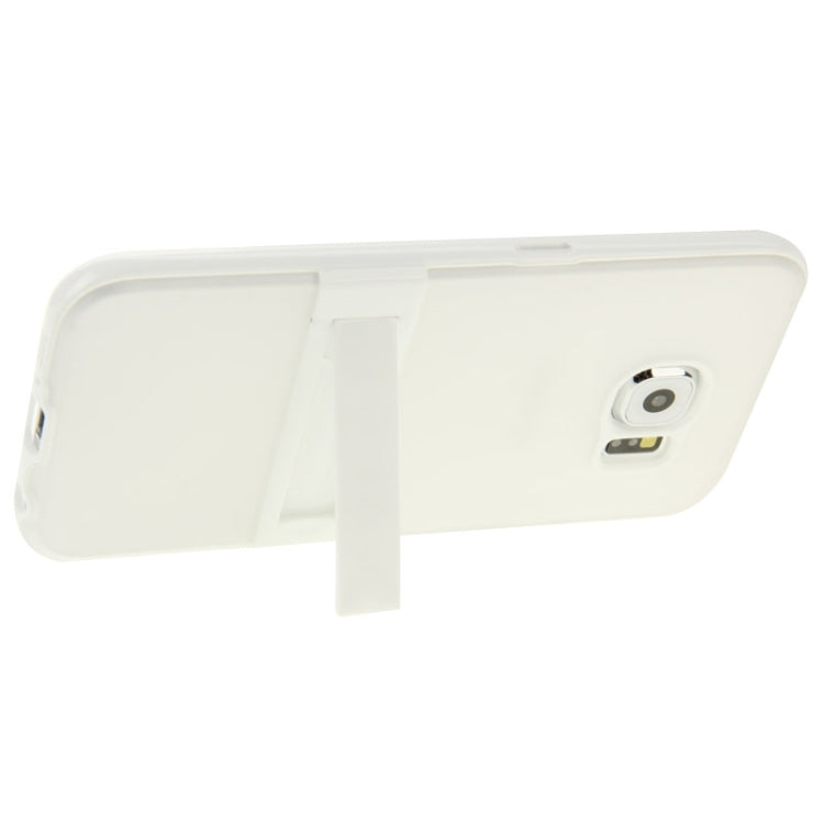 For Galaxy S6 / G920 Frosted Surface TPU Protective Case with Plastic Holder