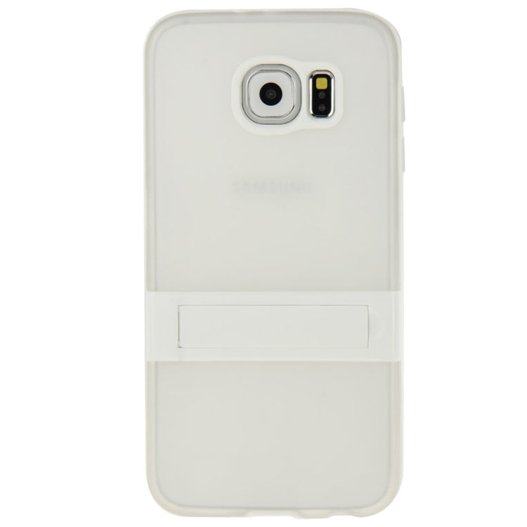 For Galaxy S6 / G920 Frosted Surface TPU Protective Case with Plastic Holder