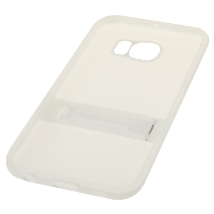 For Galaxy S6 / G920 Frosted Surface TPU Protective Case with Plastic Holder