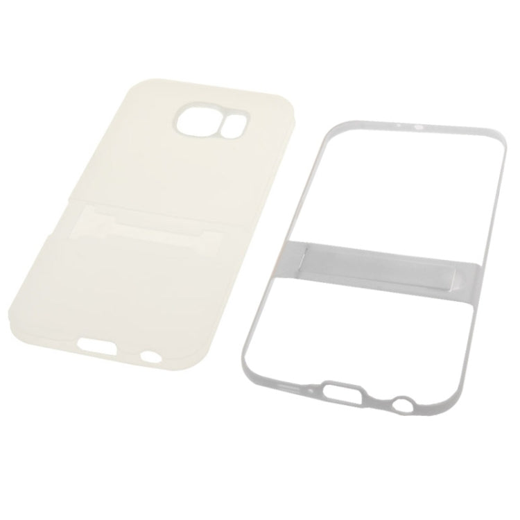 For Galaxy S6 / G920 Frosted Surface TPU Protective Case with Plastic Holder