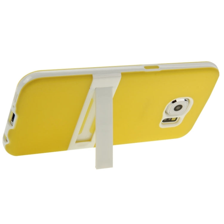 For Galaxy S6 / G920 Frosted Surface TPU Protective Case with Plastic Holder