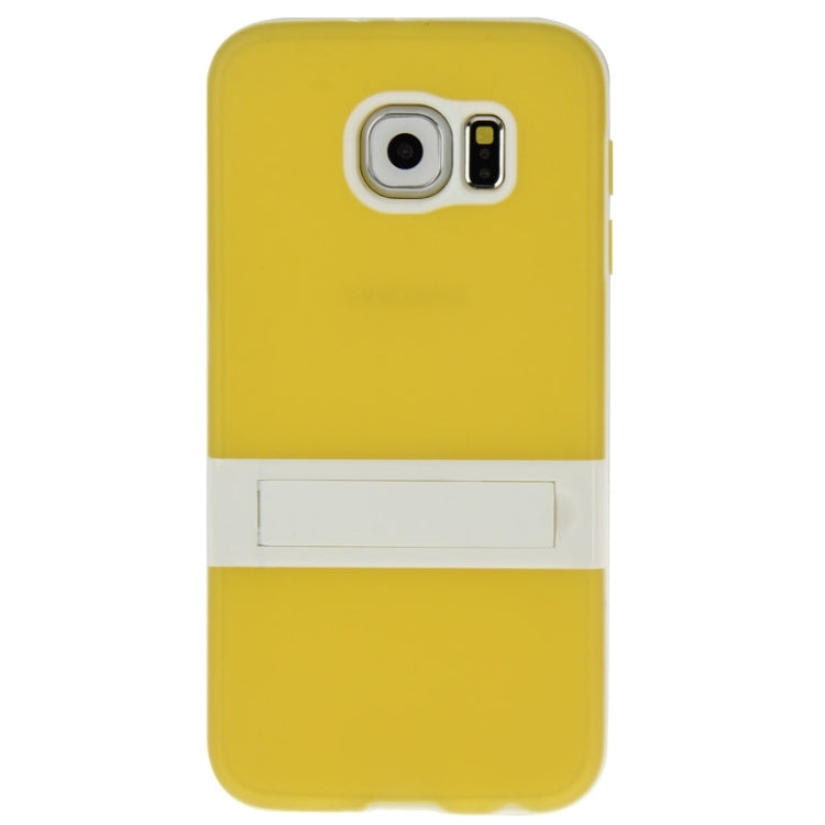 For Galaxy S6 / G920 Frosted Surface TPU Protective Case with Plastic Holder