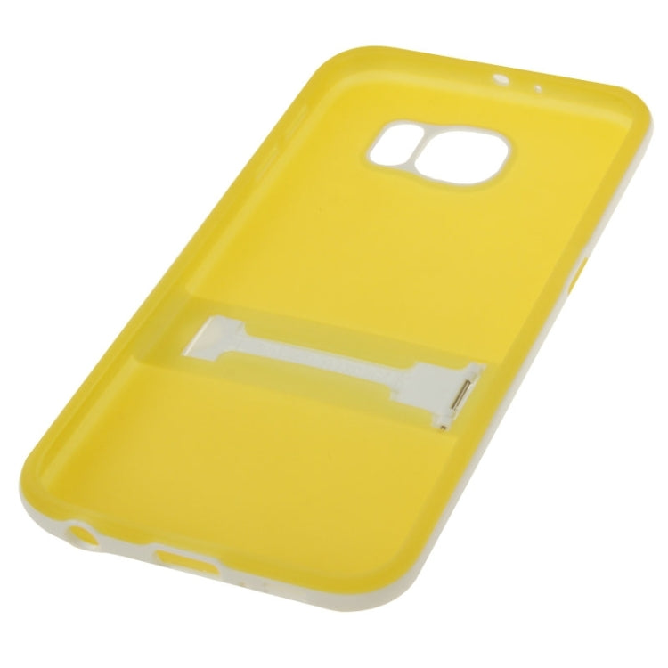 For Galaxy S6 / G920 Frosted Surface TPU Protective Case with Plastic Holder