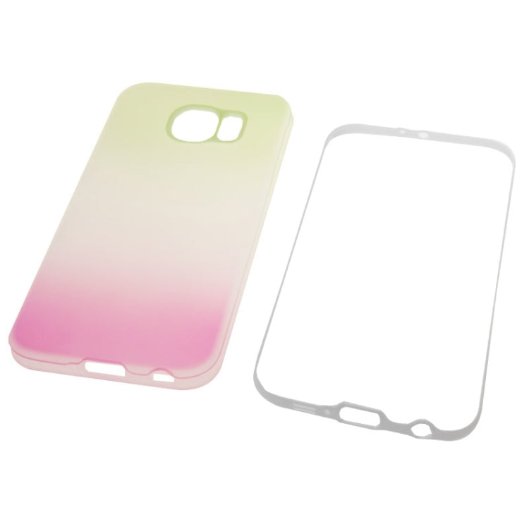 For Galaxy S6 / G920 Rainbow Series Frosted Surface TPU Case with Plastic Frame