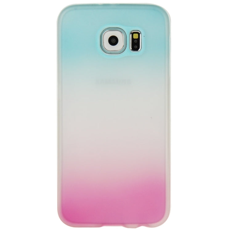 For Galaxy S6 / G920 Rainbow Series Frosted Surface TPU Case with Plastic Frame