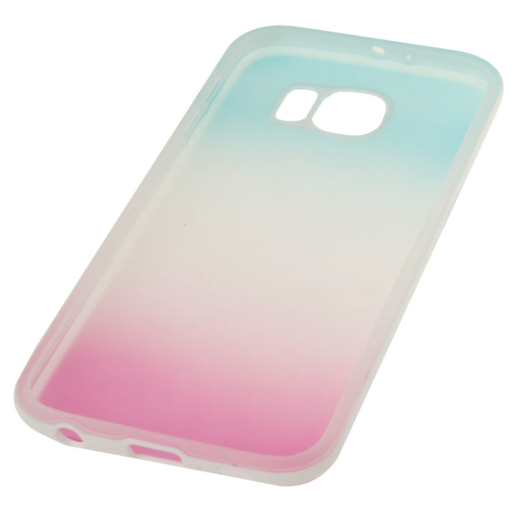 For Galaxy S6 / G920 Rainbow Series Frosted Surface TPU Case with Plastic Frame