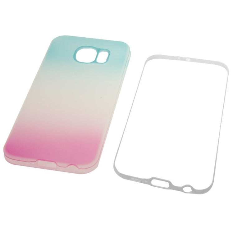 For Galaxy S6 / G920 Rainbow Series Frosted Surface TPU Case with Plastic Frame