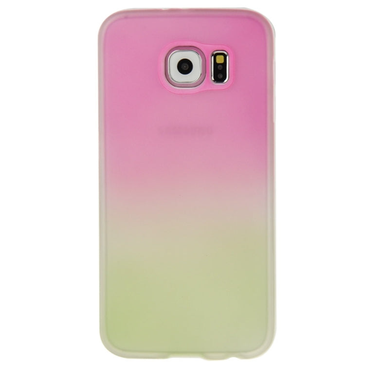 For Galaxy S6 / G920 Rainbow Series Frosted Surface TPU Case with Plastic Frame