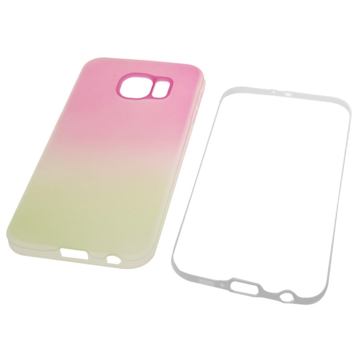 For Galaxy S6 / G920 Rainbow Series Frosted Surface TPU Case with Plastic Frame