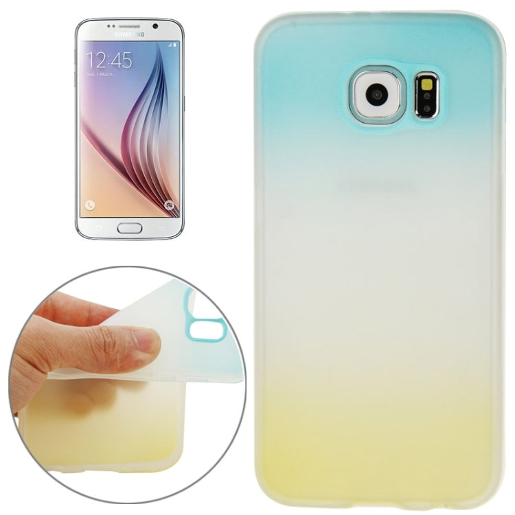 For Galaxy S6 / G920 Rainbow Series Frosted Surface TPU Case with Plastic Frame