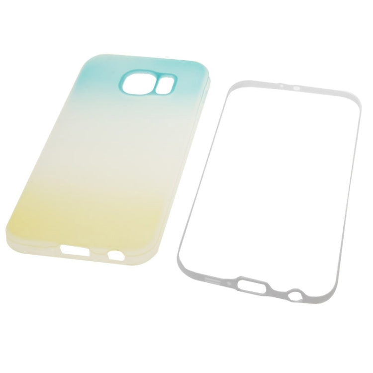 For Galaxy S6 / G920 Rainbow Series Frosted Surface TPU Case with Plastic Frame
