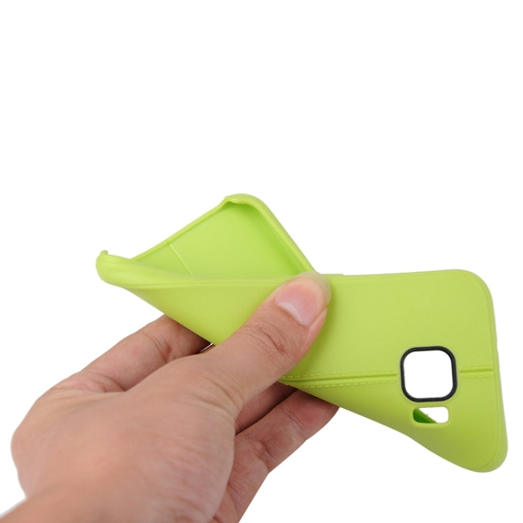 For Galaxy S6 / G920 Leather Texture TPU Case