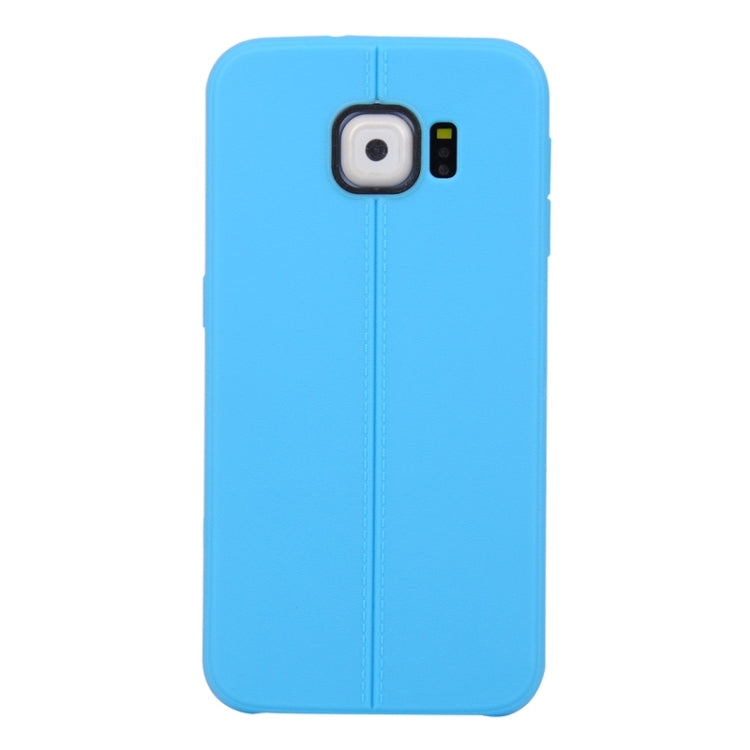 For Galaxy S6 / G920 Leather Texture TPU Case