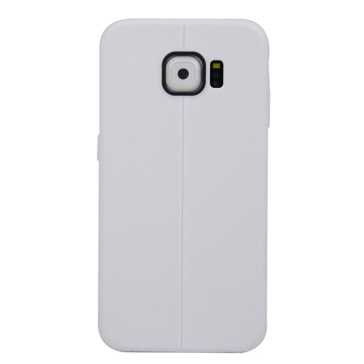 For Galaxy S6 / G920 Leather Texture TPU Case