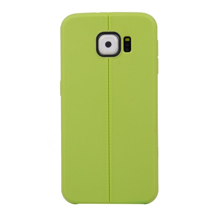 For Galaxy S6 Edge Leather Texture TPU Case