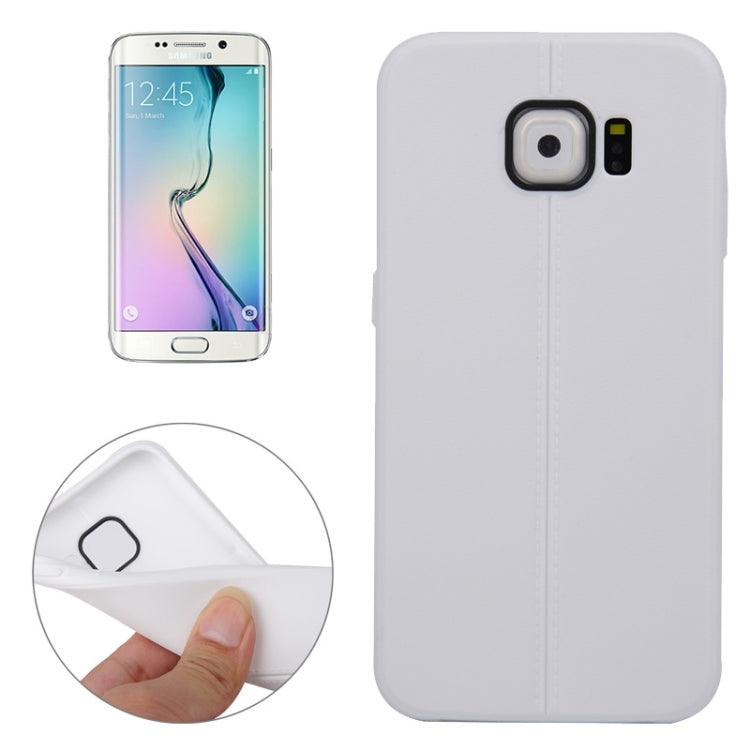 For Galaxy S6 Edge Leather Texture TPU Case