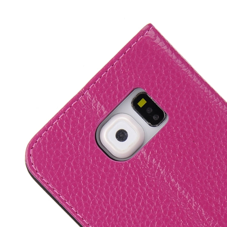 For Galaxy S6 / G920 Horizontal Flip Genuine Leather Case with Holder & Caller ID Display