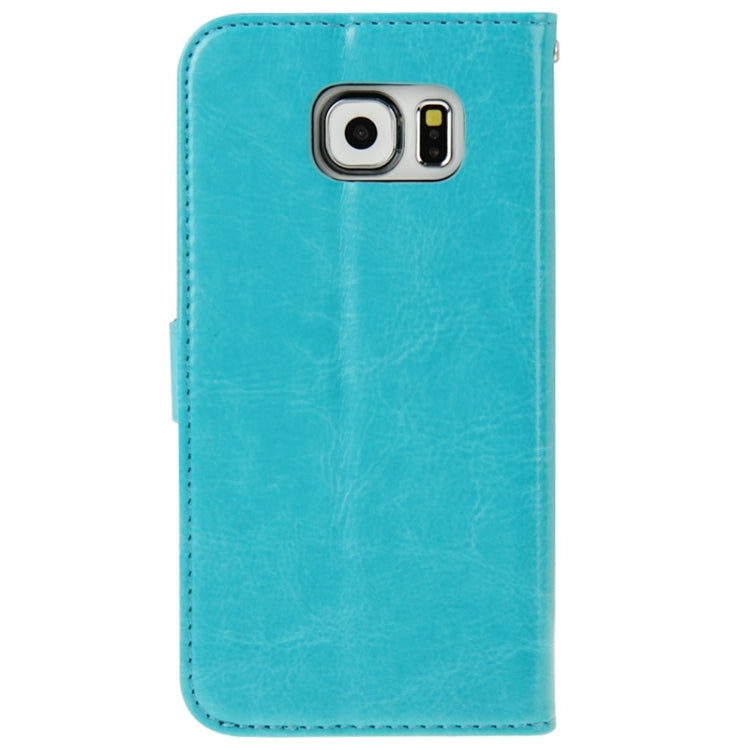 For Galaxy S6 / G920 Crazy Horse Texture Flip Leather Case with Holder & Card Slots & Wallet