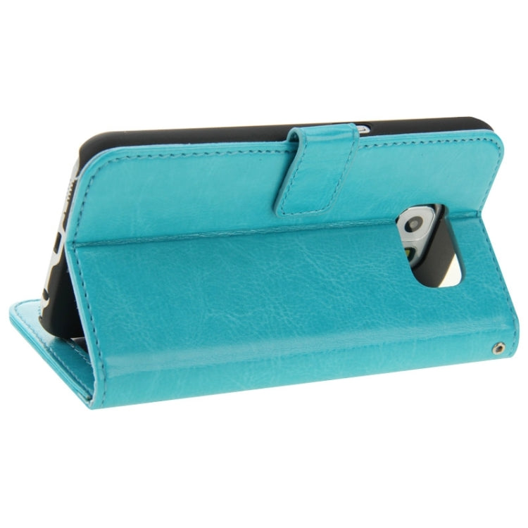 For Galaxy S6 / G920 Crazy Horse Texture Flip Leather Case with Holder & Card Slots & Wallet