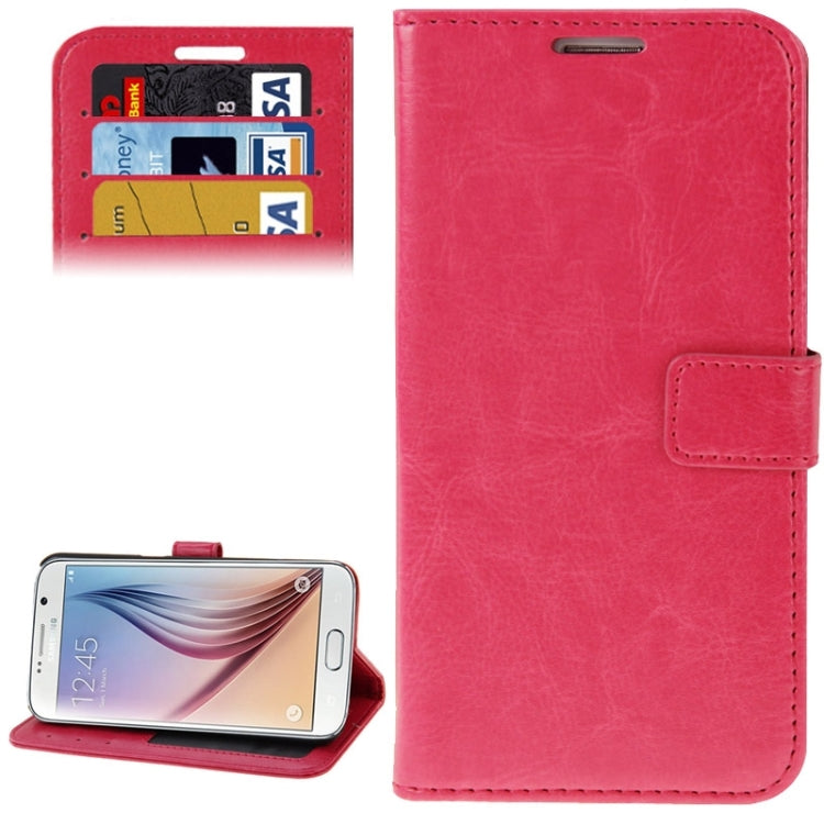 For Galaxy S6 / G920 Crazy Horse Texture Flip Leather Case with Holder & Card Slots & Wallet