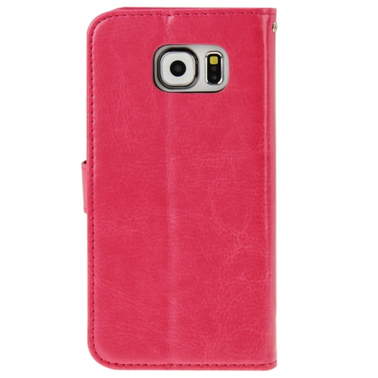 For Galaxy S6 / G920 Crazy Horse Texture Flip Leather Case with Holder & Card Slots & Wallet