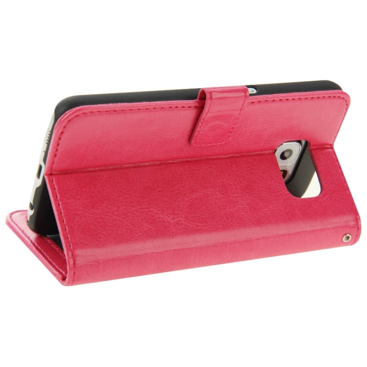 For Galaxy S6 / G920 Crazy Horse Texture Flip Leather Case with Holder & Card Slots & Wallet