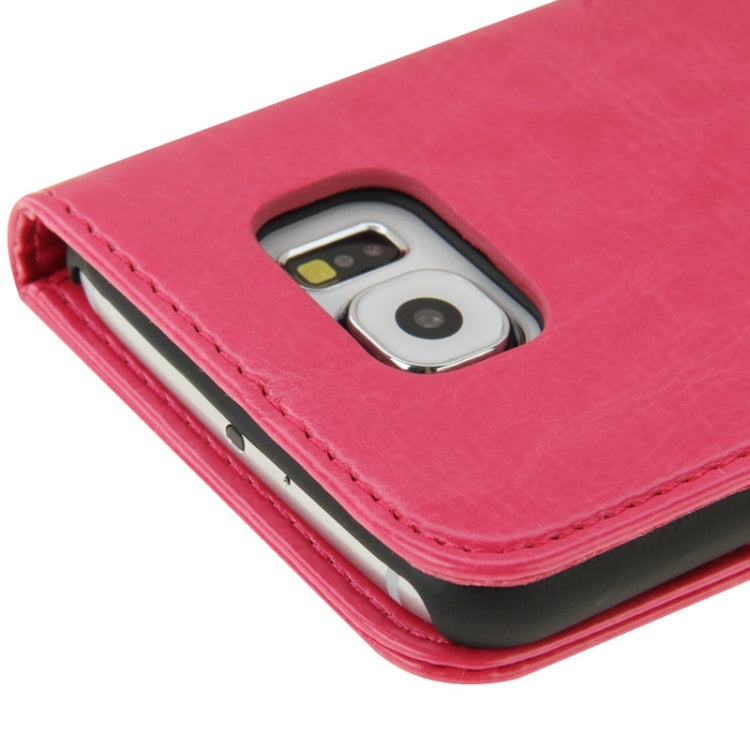 For Galaxy S6 / G920 Crazy Horse Texture Flip Leather Case with Holder & Card Slots & Wallet
