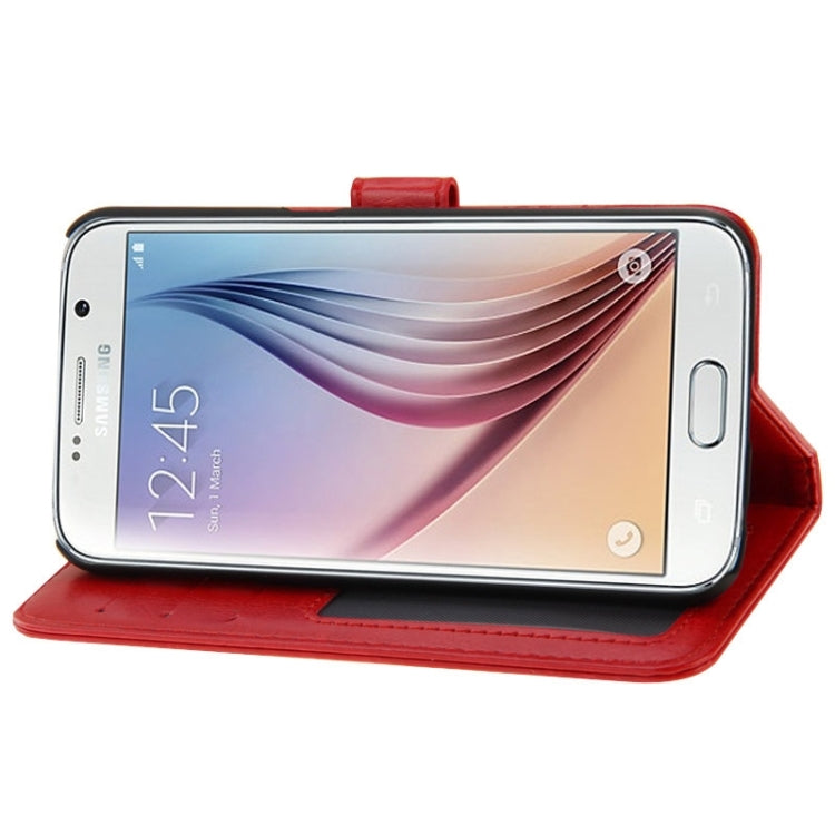 For Galaxy S6 / G920 Crazy Horse Texture Flip Leather Case with Holder & Card Slots & Wallet