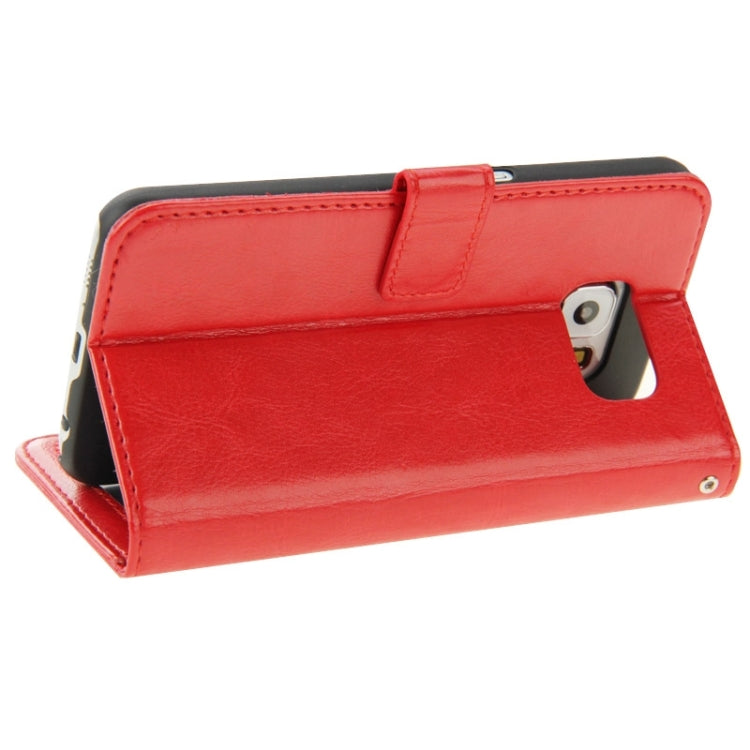 For Galaxy S6 / G920 Crazy Horse Texture Flip Leather Case with Holder & Card Slots & Wallet