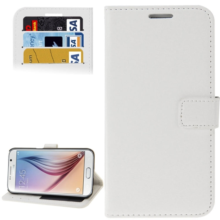 For Galaxy S6 / G920 Crazy Horse Texture Flip Leather Case with Holder & Card Slots & Wallet