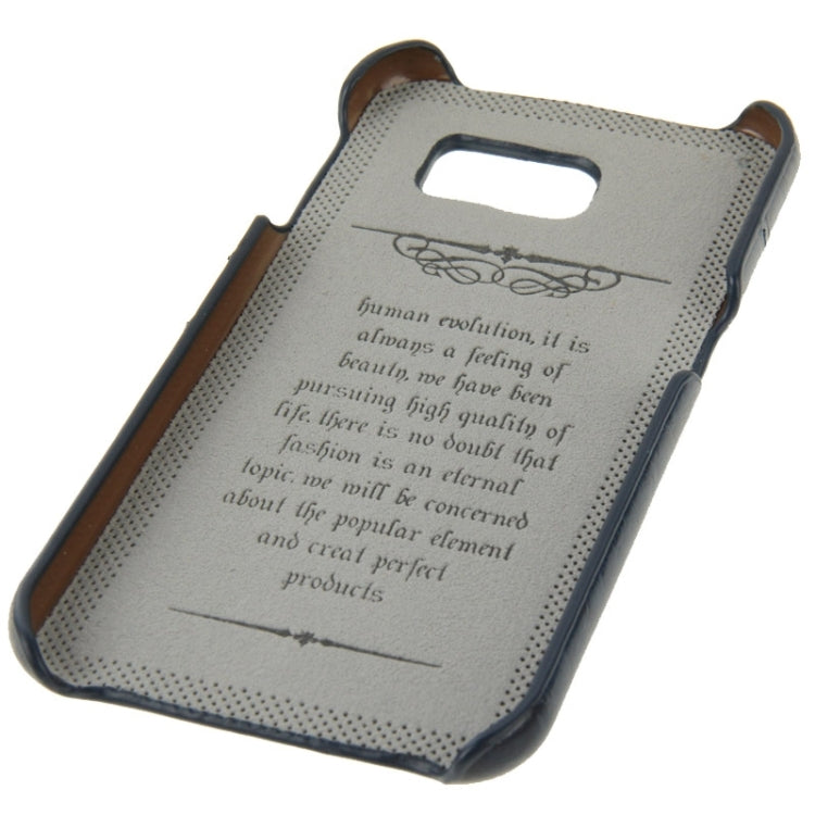 For Galaxy S6 / G920 Deluxe Retro PU Leather Back Cover Case with Card Slots with Fashion Logo