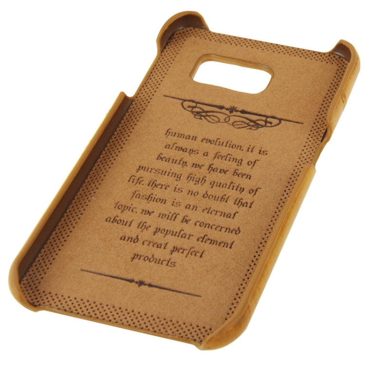 For Galaxy S6 / G920 Deluxe Retro PU Leather Back Cover Case with Card Slots with Fashion Logo